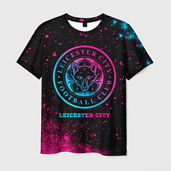 Футболка мужская Leicester City - neon gradient, цвет: 3D-принт
