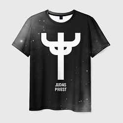 Футболка мужская Judas Priest glitch на темном фоне, цвет: 3D-принт