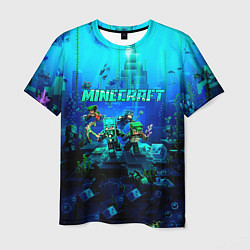 Футболка мужская Minecraft water, цвет: 3D-принт