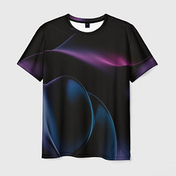 Футболка мужская Абстрактные фиолетовые волны, цвет: 3D-принт