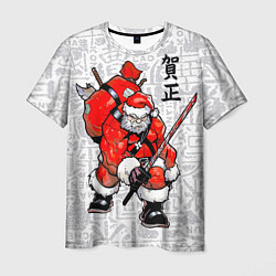 Футболка мужская Santa Claus Samurai with katana, цвет: 3D-принт