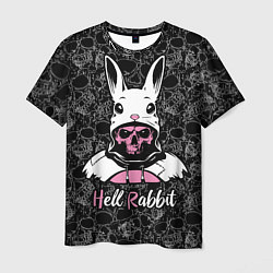 Футболка мужская Hell rabbit, year of the rabbit, цвет: 3D-принт