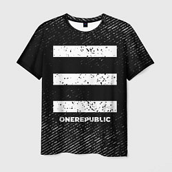 Футболка мужская OneRepublic с потертостями на темном фоне, цвет: 3D-принт