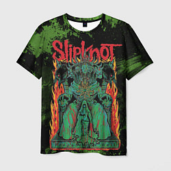 Футболка мужская Slipknot green satan, цвет: 3D-принт
