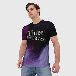 Футболка мужская Three Days Grace lilac, цвет: 3D-принт — фото 2