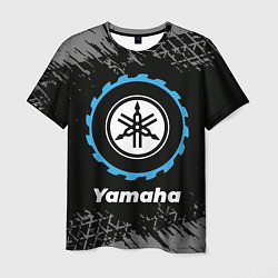 Футболка мужская Yamaha в стиле Top Gear со следами шин на фоне, цвет: 3D-принт