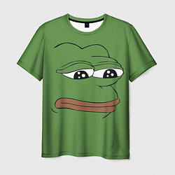 Футболка мужская Лягушонок Pepe грустит, цвет: 3D-принт