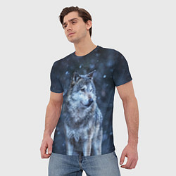 Футболка мужская Лесной волк, цвет: 3D-принт — фото 2