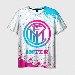 Футболка мужская Inter neon gradient style, цвет: 3D-принт