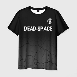 Футболка мужская Dead Space glitch на темном фоне: символ сверху, цвет: 3D-принт