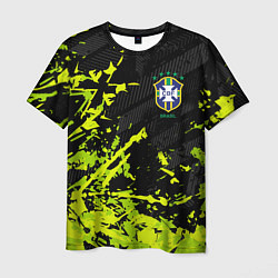Футболка мужская Сборная Бразилия пятна, цвет: 3D-принт