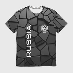 Футболка мужская Черная броня Россия, цвет: 3D-принт