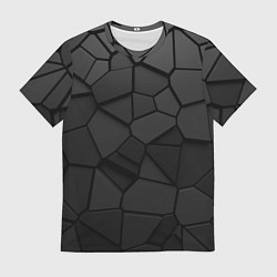 Футболка мужская Черные стальные плиты, цвет: 3D-принт