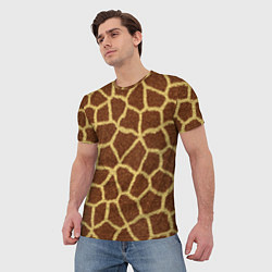 Футболка мужская Текстура жирафа, цвет: 3D-принт — фото 2