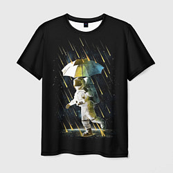 Футболка мужская Прогулка под метеорами, цвет: 3D-принт
