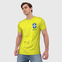 Футболка мужская Форма сборной Бразилии ЧМ 2022, цвет: 3D-принт — фото 2