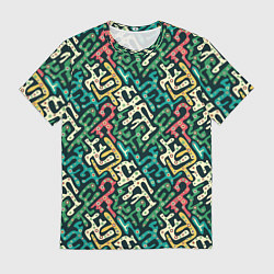 Футболка мужская Граффити абстрактные фигуры, цвет: 3D-принт