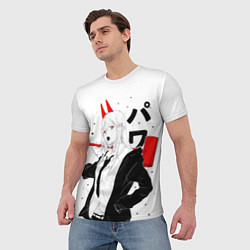 Футболка мужская Пауэр на белом фоне, цвет: 3D-принт — фото 2