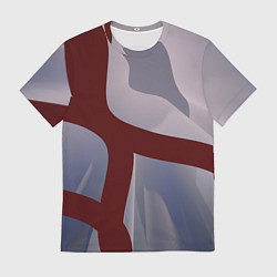 Футболка мужская Красные и розовые волнообразные пластины, цвет: 3D-принт