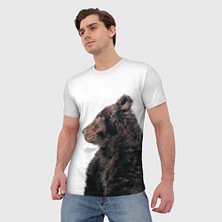 Футболка мужская Медведь в профиль, цвет: 3D-принт — фото 2