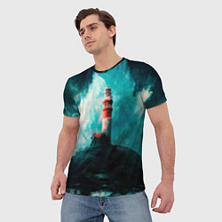 Футболка мужская Бушующее море, цвет: 3D-принт — фото 2