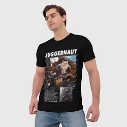 Футболка мужская Juggernaut надписи, цвет: 3D-принт — фото 2