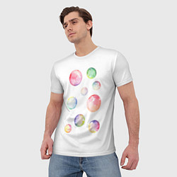 Футболка мужская Мыльные пузыри, цвет: 3D-принт — фото 2