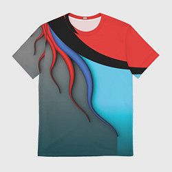Футболка мужская Разноцветные ручейки, цвет: 3D-принт
