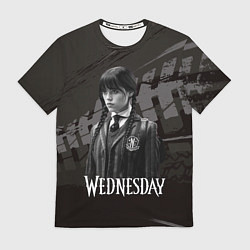Футболка мужская Wednesday black and white, цвет: 3D-принт