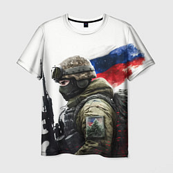 Футболка мужская Русский воин патриот, цвет: 3D-принт