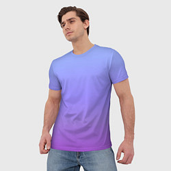 Футболка мужская Фиолетовый градиент, цвет: 3D-принт — фото 2
