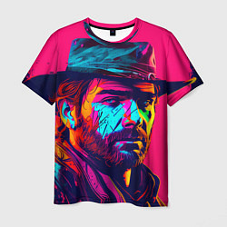 Футболка мужская Red Dead Redemption in neon style, цвет: 3D-принт