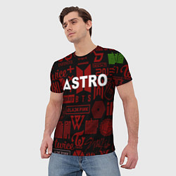 Футболка мужская Astro k-pop pattern, цвет: 3D-принт — фото 2