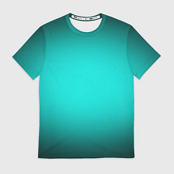 Футболка мужская Бирюзовый градиент, цвет: 3D-принт