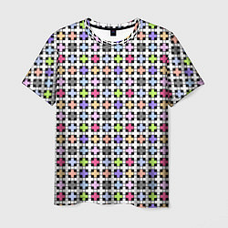 Футболка мужская Разноцветный геометрический рисунок, цвет: 3D-принт