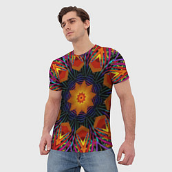 Футболка мужская Орнамент яркий Мандала, цвет: 3D-принт — фото 2