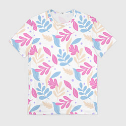 Футболка мужская Принт из листьев, цвет: 3D-принт