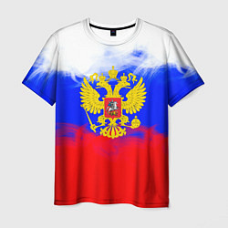 Футболка мужская Russia флаг герб, цвет: 3D-принт