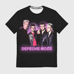 Футболка мужская 80s Depeche Mode neon, цвет: 3D-принт