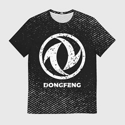 Футболка мужская Dongfeng с потертостями на темном фоне, цвет: 3D-принт