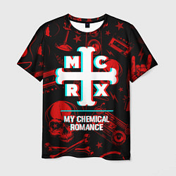 Футболка мужская My Chemical Romance rock glitch, цвет: 3D-принт