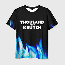 Футболка мужская Thousand Foot Krutch blue fire, цвет: 3D-принт