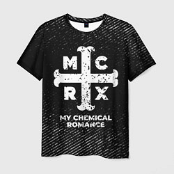 Футболка мужская My Chemical Romance с потертостями на темном фоне, цвет: 3D-принт