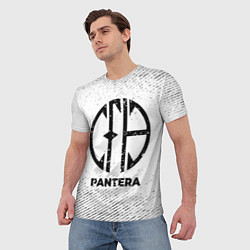 Футболка мужская Pantera с потертостями на светлом фоне, цвет: 3D-принт — фото 2