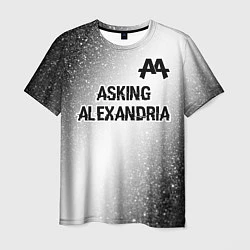 Футболка мужская Asking Alexandria glitch на светлом фоне: символ с, цвет: 3D-принт