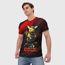 Футболка мужская Pikachu Rock style, цвет: 3D-принт — фото 2