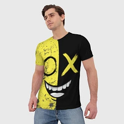 Футболка мужская Смайлик с улыбкой, цвет: 3D-принт — фото 2