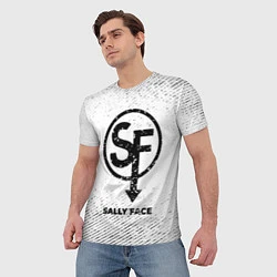 Футболка мужская Sally Face с потертостями на светлом фоне, цвет: 3D-принт — фото 2