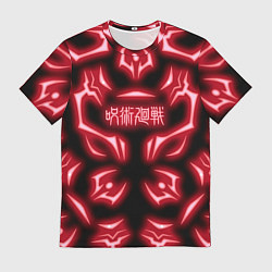 Футболка мужская Магическая битва светящиеся Знаки Сукуны, цвет: 3D-принт