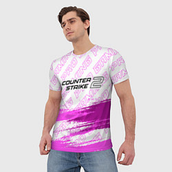 Футболка мужская Counter-Strike 2 pro gaming: символ сверху, цвет: 3D-принт — фото 2
